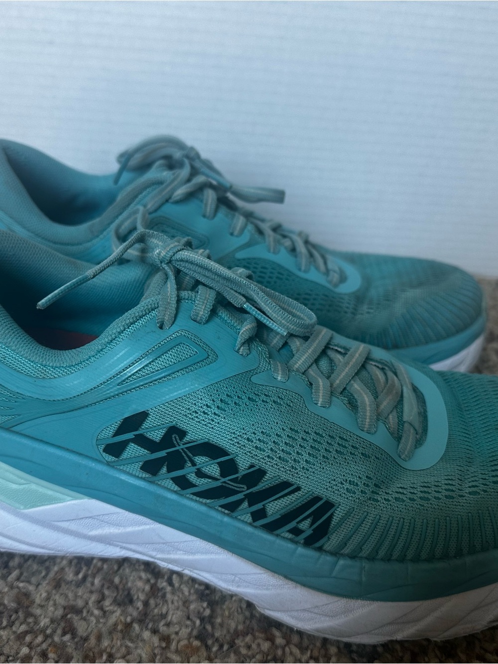 Women’s Hoka Bondi 7 Teal Running Shoes